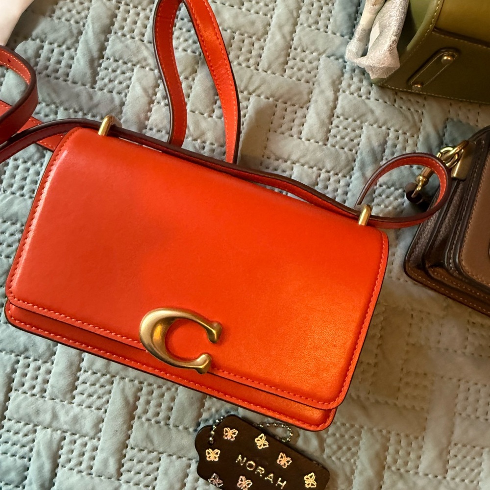 Coach Sun Orange Bandit Crossbody Bag